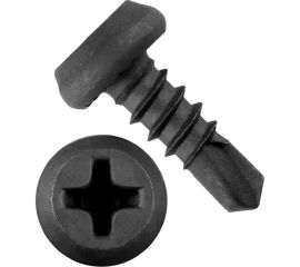 Саморез крепежная техника клоп, черный, сверло, 3,8x11, 100 шт. 10202 