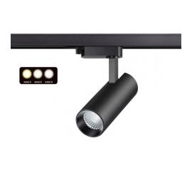 Однофазный трековый светодиодный светильник с переключателем цветовой температуры NOVOTECH 358737 