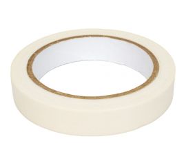 Малярная клейкая лента КОРДЛЕНД белая, 19 мм, 125 мкм, 30 м SCO-00376 