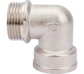 Угольник STI латунный Ду25 (1") Ру16 ВР/НР никелированный D270-05014 