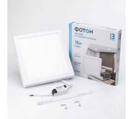 Светодиодный накладной светильник ФОТОН квадратный CLO-18W4200K-S 24734 