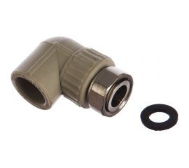 Угольник комбинированный с накидной гайкой VALFEX PP-R серый, 20 мм х1/2"", 90 градусов 10138020Г 127-1634 