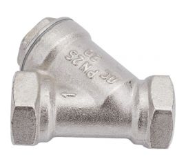 Сетчатый фильтр для газа VALFEX 3/4" ВР/ВР латунный под пломбу никелированный 46Б5фт VF.193.LN0.034.Bir 