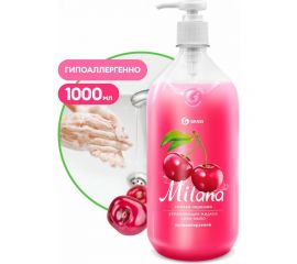Жидкое крем-мыло Grass MILANA спелая черешня 1 л с дозатором 126401 