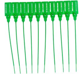 Пластиковая номерная пломба Пломба.Ру D 2,3 мм, L 140 мм, Цвет Зеленый 50 шт. 619311 