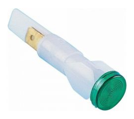 Сигнальная арматура Emas 10мм зеленая без гайки с неон. лампой S105NY 