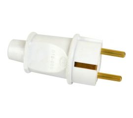 Прямая разборная вилка Volsten Sb2-PZ2 16А белая евро с заземлением модель В 16-005 14441 