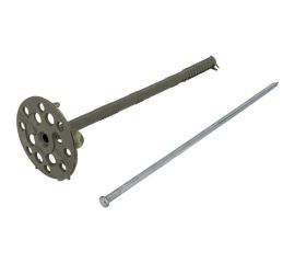 Дюбель для утеплителя с металлическим гвоздем Стройбат 10x200 25 шт 127640 