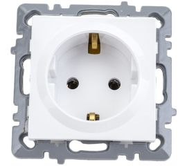 Механизм 1-местной розетки Nilson СУ с заземлением, moda-advantage белый, 20112417 