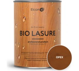 Водоотталкивающая пропитка Elcon Bio Lasure для защиты дерева до 15 лет, антисептик (орех; 0.9 л) 00-00461942 