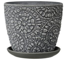 Горшок ООО КОМПОЗИТ Камешки серый бутон №3. КБ-Б3-222-22 