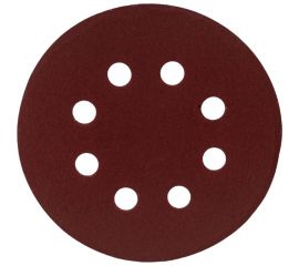 Круги шлифовальные алюминий-оксидные 125 мм, 5 шт, Р400, под липучку, 8 отверстий MOS 39841М 