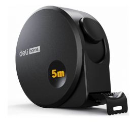 Рулетка DELI Home Series Black HT8519 5 м, 19 мм, эксклюзивный дизайн, корпус высококачественный Софт-тач пластик 104619 
