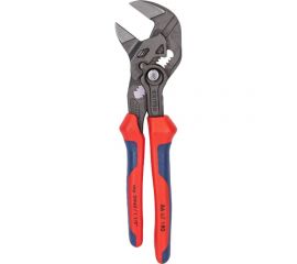 Переставные клещи-ключ Knipex 180 мм, 40 мм (1 1/2""), серые, 2К ручки, KN-8602180SB 