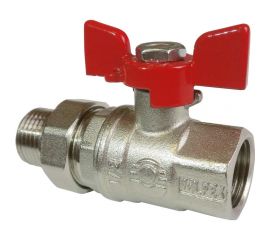 Шаровой кран VALFEX PREMIUM для воды, с американкой, 1/2"" ВР/НР, бабочка VF.227.NB1.012.PREMIUM 