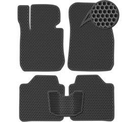 Ковры в салон автомобиля Eva Smart газ 27527 соболь грузовой фургон 1998 - эва сота чёрные c черной окантовкой 2168-B5B5-S 