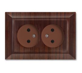 Розетка Vesta Electric roma двойная без заземления FRZ00010201FRN 