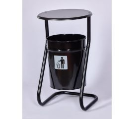 Урна ПРОФМЕТСТИЛЬ с крышкой, черная Арт 503 