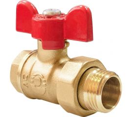 Латунный шаровой кран для воды VALFEX OPTIMA 3/4" ВР/НР бабочка VF.227.L0B1.034.Bir 