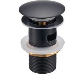 Донный клапан для раковины MILACIO Ultra с переливом 050 чёрный матовый MCU.050.MB 