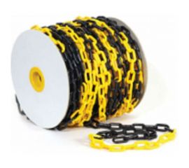 Пластиковая сигнальная цепь ТЕХНОЛОГИЯ черно-желтая, 8 мм, бухта 50 м 00-00000143 