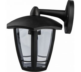 Садово-парковый светильник ЭРА 6 граней, черный, настенный, вниз Б0051188 