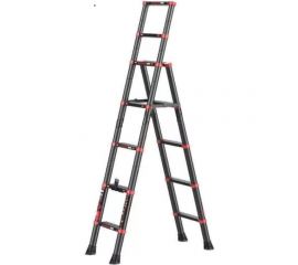 Телескопическая лестница-стремянка WORKY BLACK 5+6 ступеней, 1.4м+1.7м ARD257795 