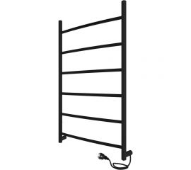 Полотенцесушитель INDIGO Arc electro 80/50, (скр.монтаж, унив.подкл.R/L, черный муар) LCAE80-50BRR 