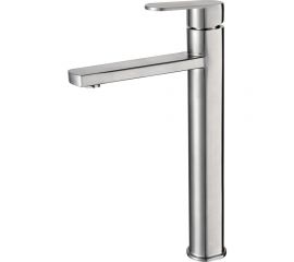 Смеситель для умывальника MELANA Stello нерж.сталь, однорычажный, сатин, литой излив 610302 