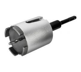 Коронка алмазная Профи по бетону 68 мм, SDS-plus, безударная, 4 сегмента высотой 10 мм ПРАКТИКА 908-238 