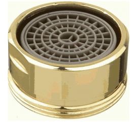 Аэратор для смесителя MELODIA латунный М24 1 нар., пластиковая сетка, золото MKP20531N 34010 