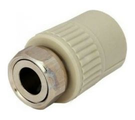 Муфта RTP с накидной гайкой на металлическом штуцере внутренняя резьба, D20х3/4 мм, серая 15915 