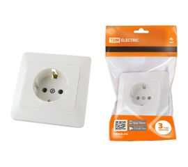 Розетка TDM 2П+З 16А 250В белая "Ильмень" SQ1823-0010 