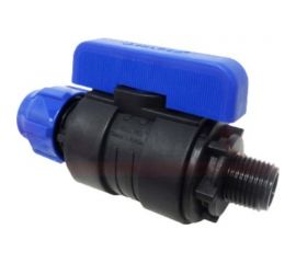 Шаровой кран VALFEX ПНД компрессионный цанга - наружная резьба, разборный 25x1/2"" 1210012625012 