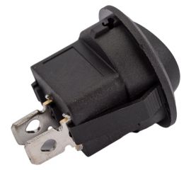 Круглая клавиша Nord-Yada 250V 6А черная (2контакта) ON-OFF (2шт в упаковке) 905484 