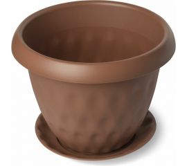 Горшок для растений с поддоном Martika Розетта 13 л, диам. 340 мм, терракотовый С129ТЕР 