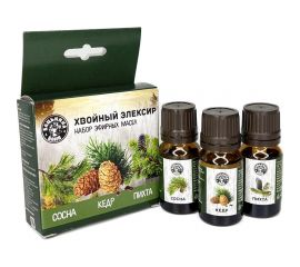Набор эфирных масел Бацькина баня Хвойный эликсир 16101 