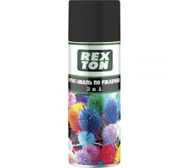 Грунт-эмаль по ржавчине 3 в 1 REXTON черный, аэрозоль RT150.20 