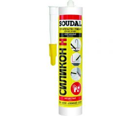 Нейтральный силиконовый герметик Soudal бесцветный, 280 мл 158939 
