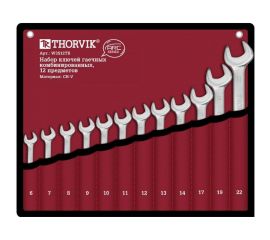 Набор гаечных комбинированных ключей THORVIK W3S12TB ARC 12 предметов 52606 