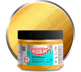 Акриловая эмаль OLECOLOR перламутровая, универсальная, золото, 0.1 кг 4300006659 