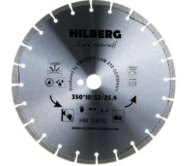 Диск алмазный отрезной Hard Materials Лазер (350х32/25.4 мм) Hilberg HM108/32 