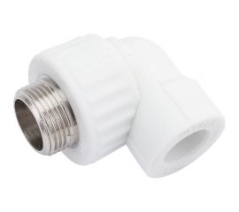 Комбинированный угольник VALFEX PP-R белый, 20х3/4 дюйма НР 10126220 127-0593 