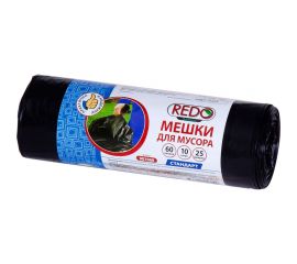 Мешки для мусора Standart 10 шт, 60 л, 25 мкм, ПВД, 55x75 см, 200 г REDO 901060 