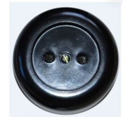 Круглая розетка ООО Ливны-Электро РА 10-007 черная РАф 712 