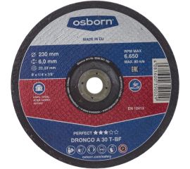 Диск шлифовальный по металлу Perfect A30T (230x6x22.23 мм) DRONCO 3236041100 