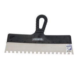 Зубчатый шпатель Управдом нержавеющий, 350 мм, размер зуба 10x10 мм 4100001890 