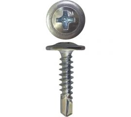 Саморез Daxmer ПШС 4,2x19 с прессшайбой сверло белый цинк 1 кг 432249 