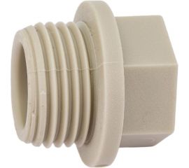 Заглушка-пробка VALFEX PP-R, серая, Дн20х1/2"" НР 10163020Г 127-0324 