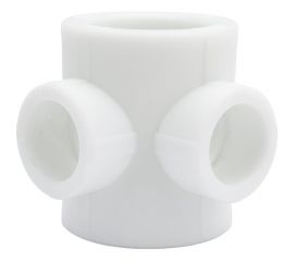 Крестовина VALFEX PP-R белая, 2-плоскостная, 40х25 мм10118240 127-8215 